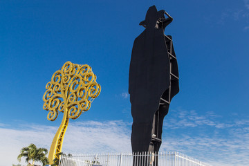 Statue of revolutionary leader Sandino in Tiscapa, Managua, Nicaragua