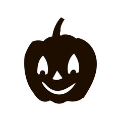 Pumpkin silhouette icon of the day halloween