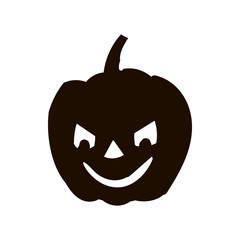 Pumpkin silhouette icon of the day halloween