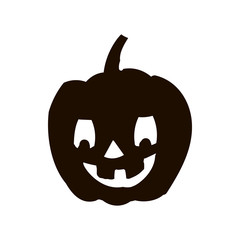 Pumpkin silhouette icon of the day halloween
