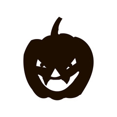 Pumpkin silhouette icon of the day halloween