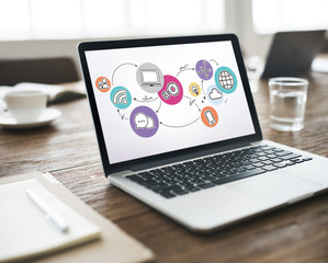 Internet Network Communication Connection Concept