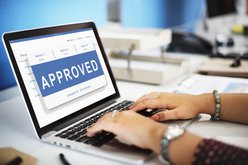 Approved Entry Pending Waiting Reject Concept