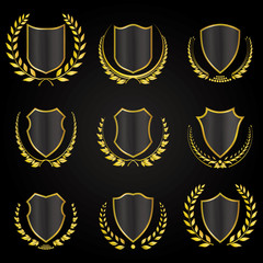 Black Shields with Laurel Wreath Collection