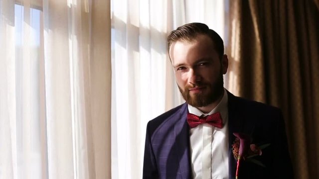 elegant happy groom