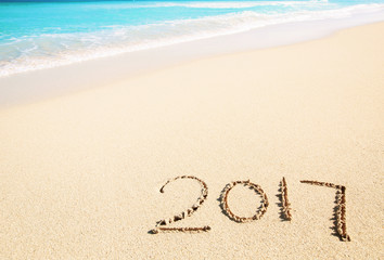 Celebrating 2017 on a tropical beach