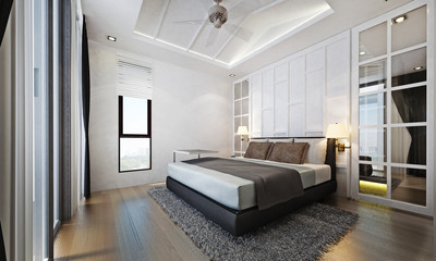 New design 3d rendering Bedroom design