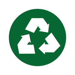 recycle arrows ecology symbol vector illustration design