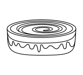delicious sweet cake icon vector illustration design