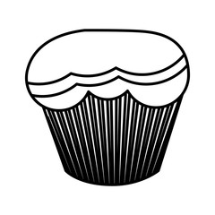 delicious cupcake sweet isolated icon vector illustration design