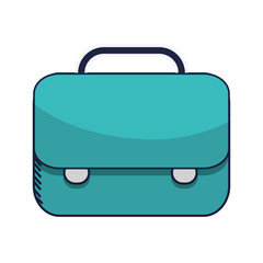 briefcase business accessory icon over white background. vector illustration