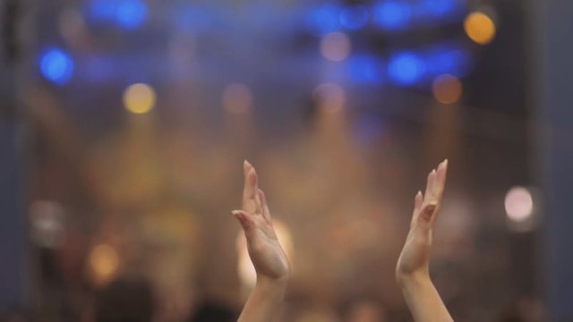 People enjoying open air rock concert