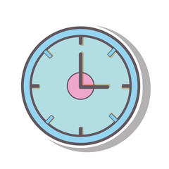 clock time device icon over white background. vector illustration
