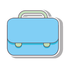 briefcase business accessory icon over white background. vector illustration