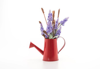 statice and caspia flower in vase