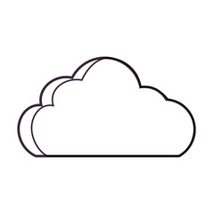cloud shape nature element icon over white background. vector illustration