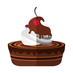 delicious sweet cake icon vector illustration design