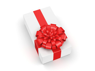 3D rendering White gift box