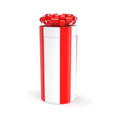 3D rendering White gift box