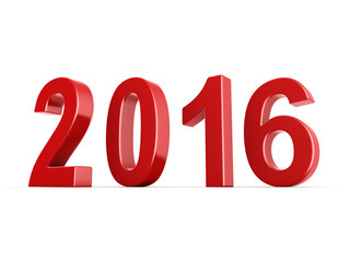 3D rendering  2016 New Year digits