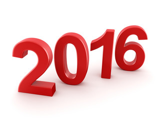 3D rendering  2016 New Year digits