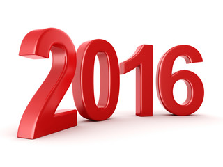 3D rendering  2016 New Year digits