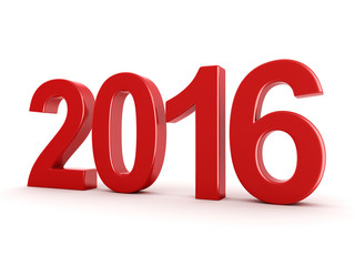 3D rendering  2016 New Year digits