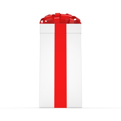 3D rendering White gift box