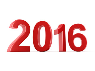 3D rendering  2016 New Year digits