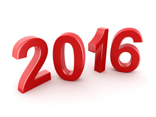 3D rendering  2016 New Year digits