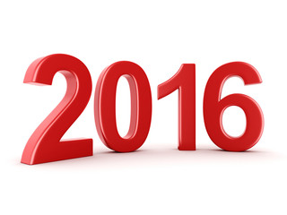3D rendering  2016 New Year digits