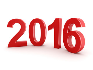 3D rendering  2016 New Year digits