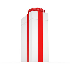 3D rendering White gift box