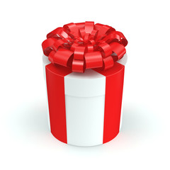 3D rendering White gift box