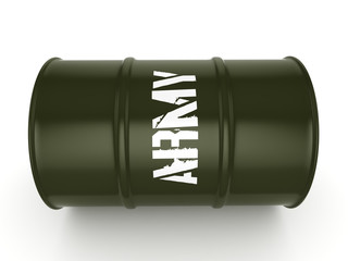 3D rendering army barrel