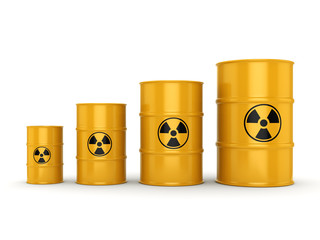 3D rendering radioactive barrels