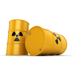 3D rendering radioactive barrels © apopium