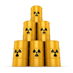 3D rendering radioactive barrels © apopium