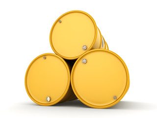 3D rendering radioactive barrels © apopium