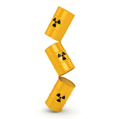 3D rendering radioactive barrels © apopium