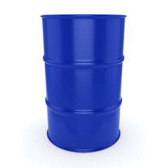 3D rendering blue barrel