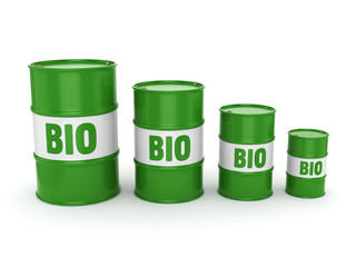 3D rendering barrel of biofuels