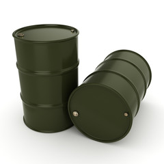 3D rendering khaki barrels