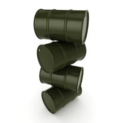 3D rendering khaki barrels