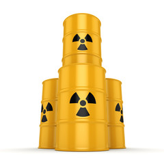 3D rendering radioactive barrels © apopium