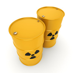 3D rendering radioactive barrels