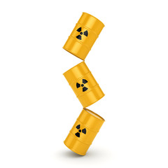 3D rendering radioactive barrels © apopium