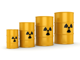 3D rendering radioactive barrels