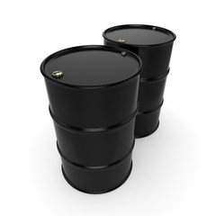 3D rendering black barrels