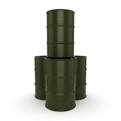 3D rendering khaki barrels